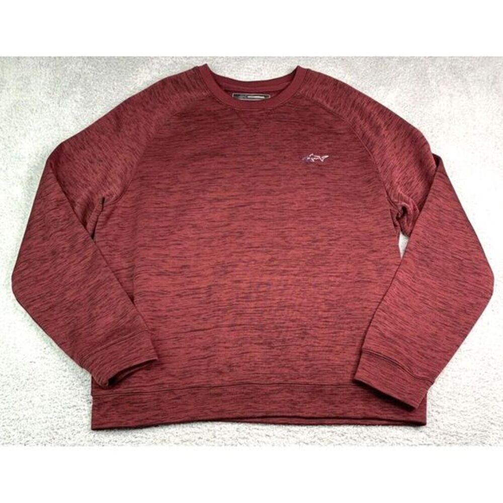 GREG NORMAN Sweater Mens Size Large GOLF LONG SLEEVE CREW NECK‎ PULLOVER CRIMSON